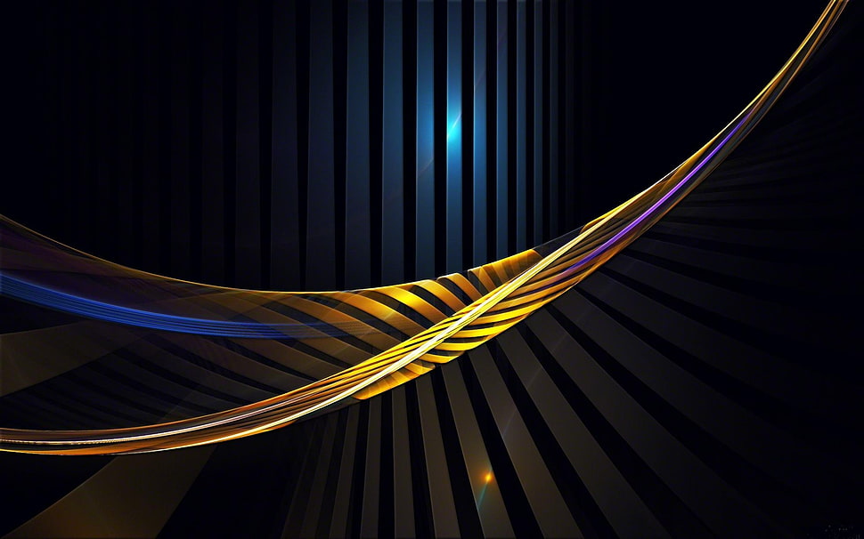 yellow and black graphics artwork HD wallpaper