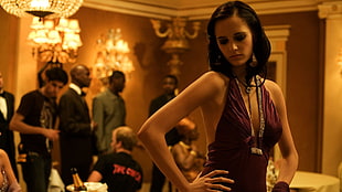 women's brown halter top, movies, James Bond, Casino Royale, Eva Green