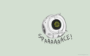 white spacecraft with spaaaaace! text overlay, Portal 2