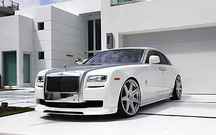 white Rolls Royce coupe, vehicle, Rolls-Royce, car, white cars