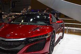 red and black car door, Acura NSX