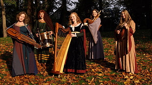 women playing musical instruments