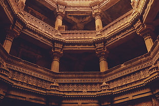 brown concrete dome building interior