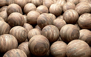 brown ball lot HD wallpaper