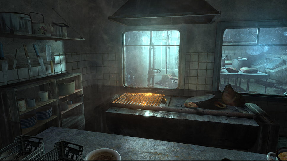 game application, Metro: Last Light, kitchen HD wallpaper