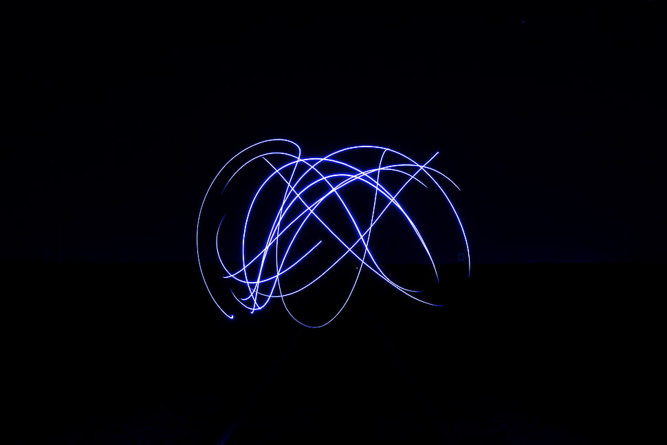 neon-white strobe light against black background HD wallpaper