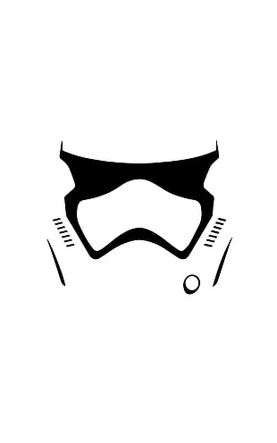 Star Wars character illustration, Star Wars: The Force Awakens, Star Wars, stormtrooper, minimalism