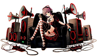 Yuki Nagato, anime, headphones, The Melancholy of Haruhi Suzumiya, Nagato Yuki HD wallpaper