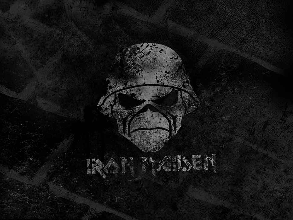 Iron Maiden logo, skull, Iron Maiden, music, Eddie HD wallpaper