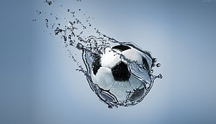 black and white soccer ball HD wallpaper