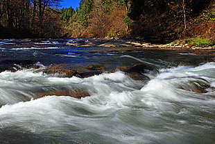 photo of a rushing body of water, luckiamute river
