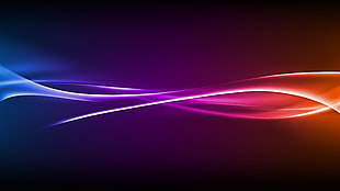 red and blue neon lights HD wallpaper, abstract, colorful