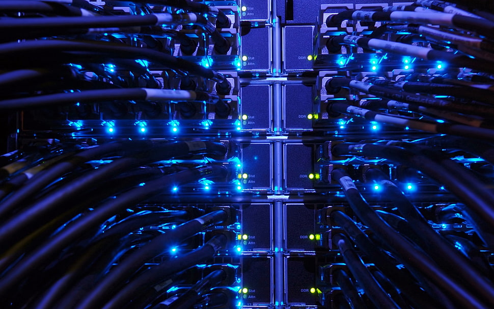 black cable lot, hardware, Cable, technology HD wallpaper