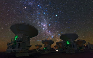 starry sky, landscape, Milky Way, space, Atacama Desert