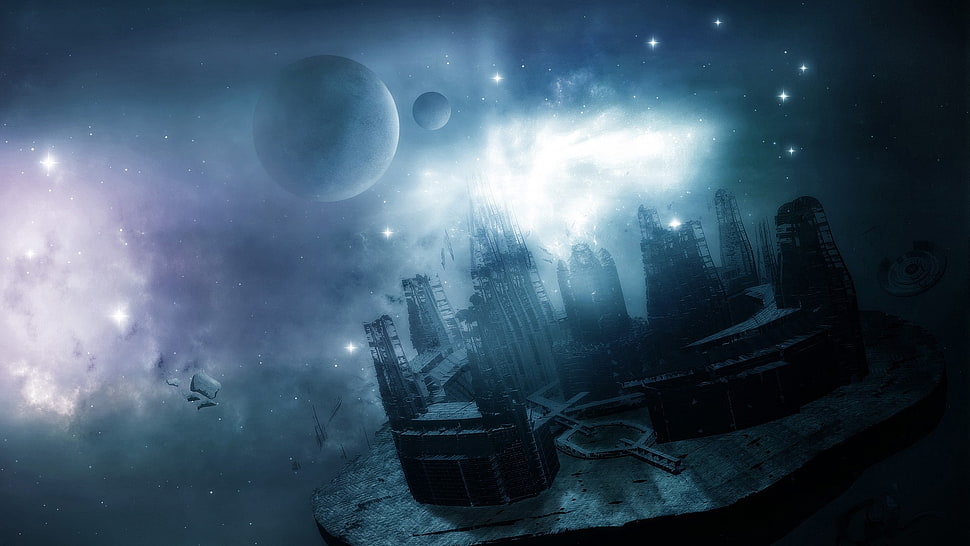 castle wallpaper, space HD wallpaper
