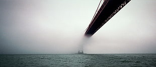 brown metal bridge, bridge, mist, Golden Gate Bridge HD wallpaper