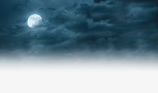 close up photo of fall moon on the clouds