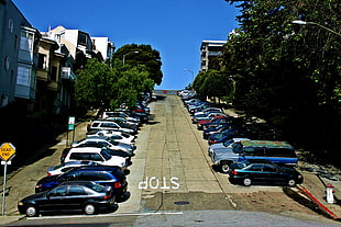 assorted-color vehicles, San Francisco, car, road, street HD wallpaper