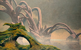 brown sea monster illustration