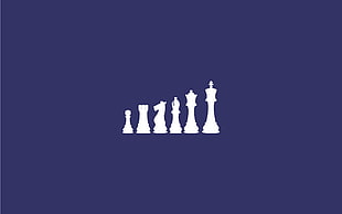 chess pieces illustration, chess, board games, minimalism, simple