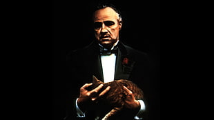Godfather wallpaper, The Godfather, cat, Marlon Brando, Vito Corleone