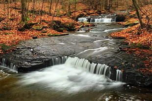 photograph of waterfalls, ketchum HD wallpaper