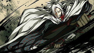 male anime holding sword character
