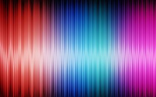red, blue, green, and pink soundwave illustration HD wallpaper