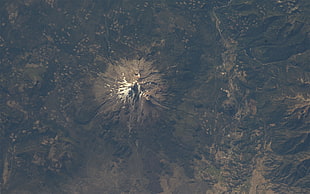 aerial photo of volcano during dauytime, mountains, Mount Shasta, aerial view