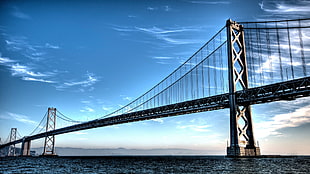 Golden Gate bridge under blue sky