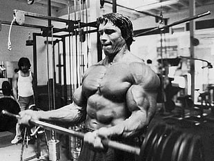 Arnold Schwarzenegger, Arnold Schwarzenegger, bodybuilding, Bodybuilder, barbell HD wallpaper