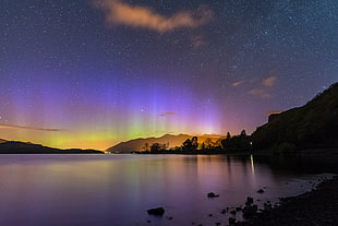 northern lights above body of water