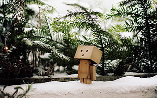box man surrounded by snow illustration