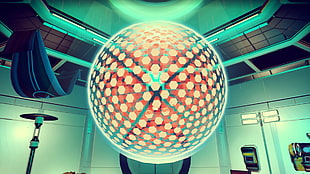 round red and white lamp, No Man's Sky, video games