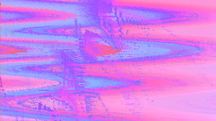 pink and blue paintings, glitch art