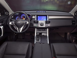 black Acura interior