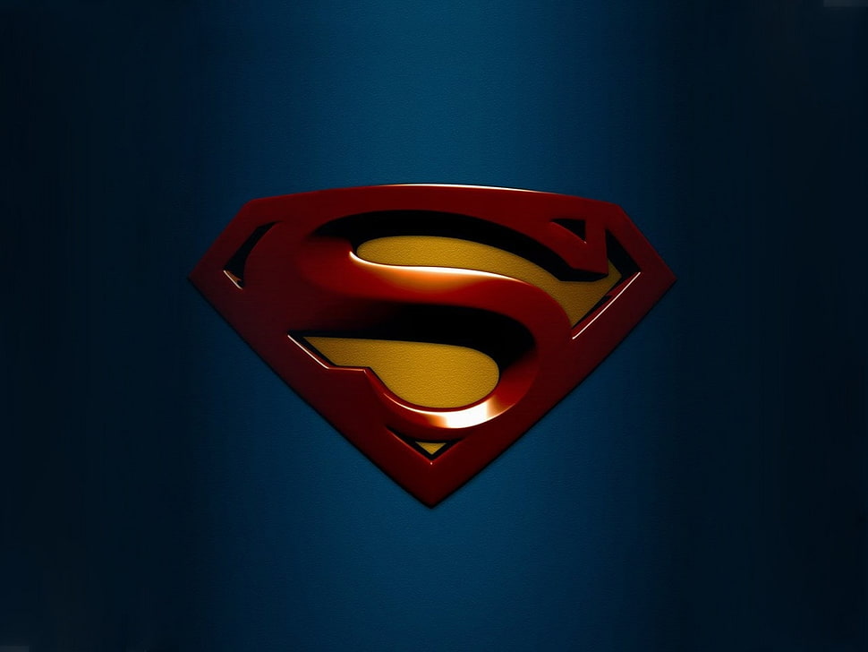 Super Man logo HD wallpaper