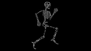 skeleton text print HD wallpaper