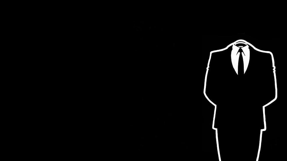 black suit illustration, hacking, hackers HD wallpaper