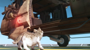 short-coated white and gray puppy, Metal Gear Solid V: The Phantom Pain, Metal Gear, video games, D-Dog