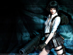online game character poster, Devil May Cry, Lady (Devil May Cry) HD wallpaper