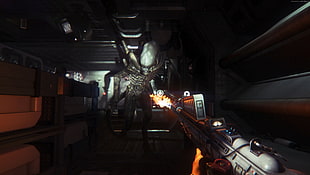 photo of alien FPS game wallpaper HD wallpaper