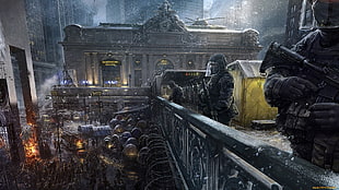 soldiers illustration, Tom Clancy's The Division, apocalyptic, computer game, concept art HD wallpaper