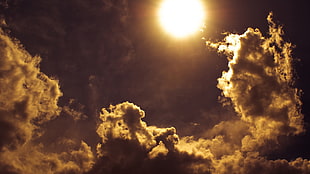 white clouds, clouds, Sun, sky, sunlight