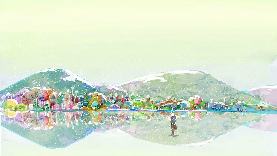multicolored abstract painting, Mushishi, Ginko (Mushishi), mountains HD wallpaper