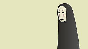 black and white tribal mask illustration, Hayao Miyazaki, Spirited Away