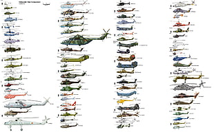 assorted helicopters collage HD wallpaper