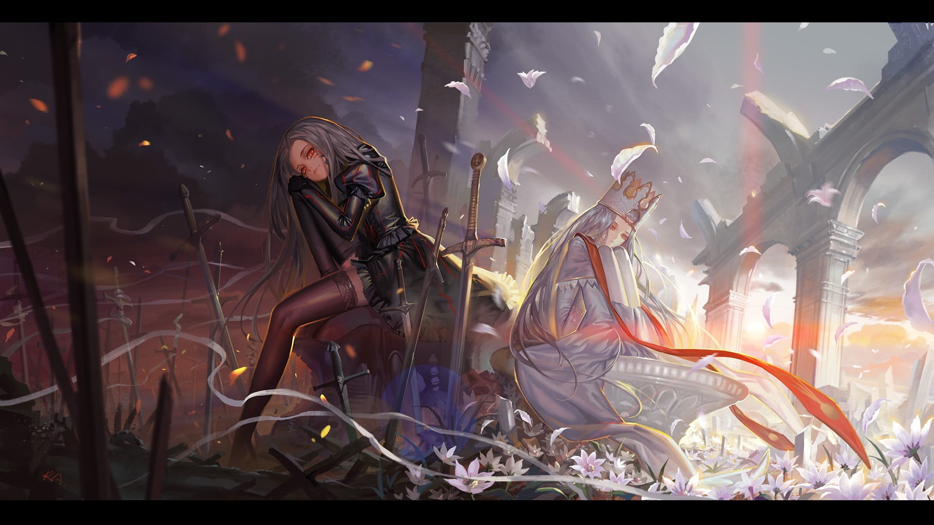 female anime character illustration, Fate Series, Saber, anime girls