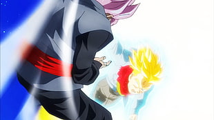 Dragon Balls characters illustration, Son Goku, trunks, Vegeta, Dragon Ball Super HD wallpaper