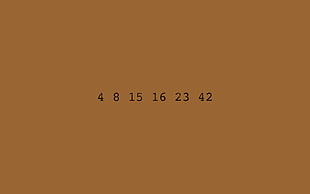 number text screenshot, numbers, simple, Lost, brown background HD wallpaper